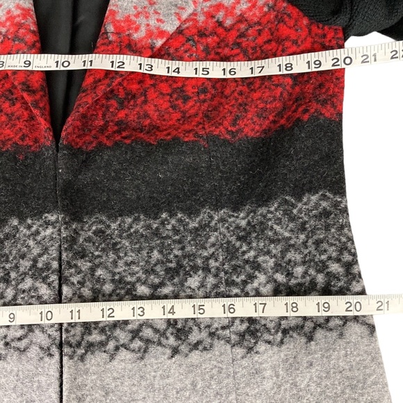 Wool Blend Open Front Long Cardigan Jacket - Picture 12 of 14